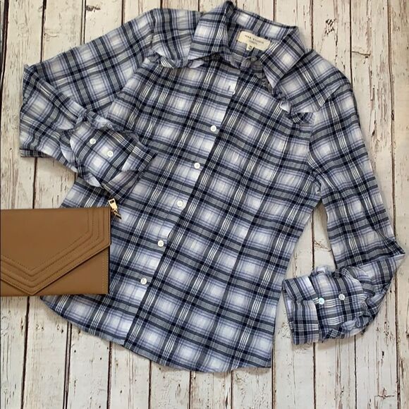 Women’s Max Studio plaid button down size Med NWOT - Picture 2 of 7